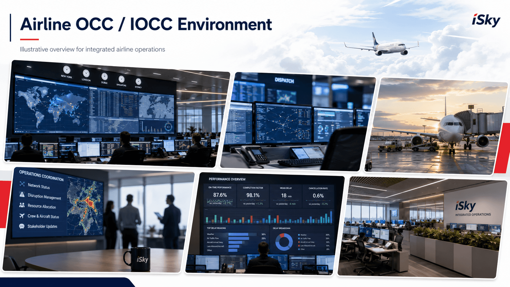 Illustrative airline operations control center environment.